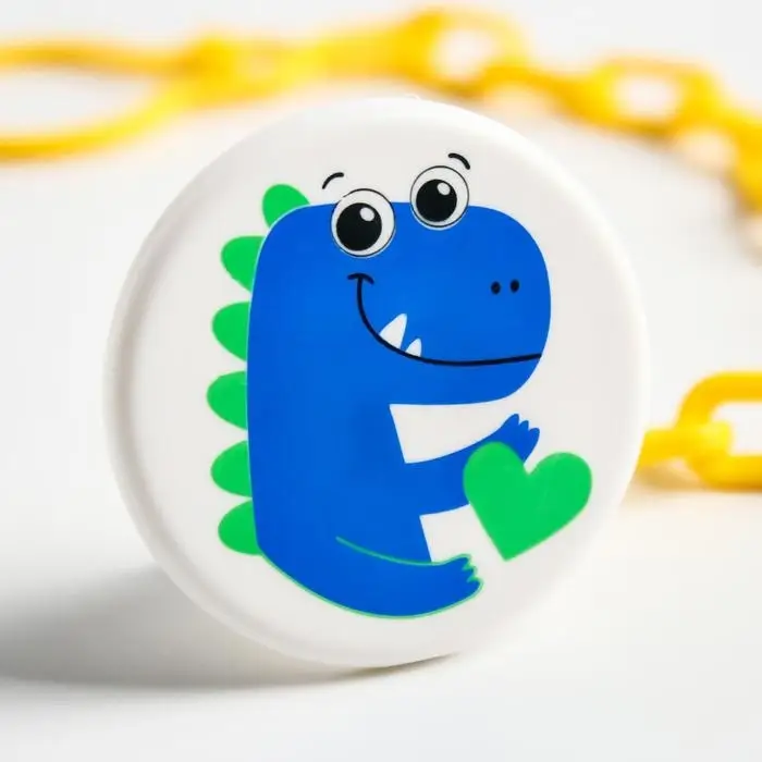 Держатель для соски - пустышки «Динозавр», на цепочке Держатель для соски - пустышки «Динозавр», на цепочке