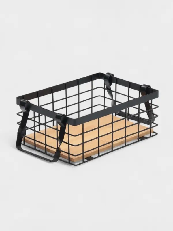 Корзина универсальная SAVANNA &laquo;Эстетика&raquo;, 25&times;18.3&times;10 см, чёрная