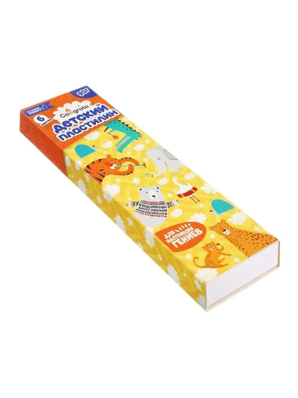 Пластилин Calligrata, 6 цветов, 90 г