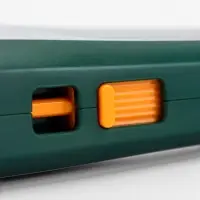 Рулетка - поводок для собак, лента 3 метра, белая, зелёная