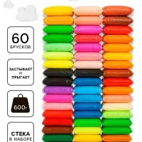 Воздушный пластилин, большой набор 60 брусков