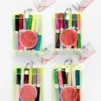 Швейный набор, 22 предмета, в чехле ПВХ, 13&times;9 см, МИКС