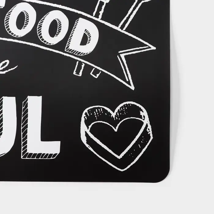 Салфетка сервировочная на стол «Кулинария», 42×27 см, чёрная