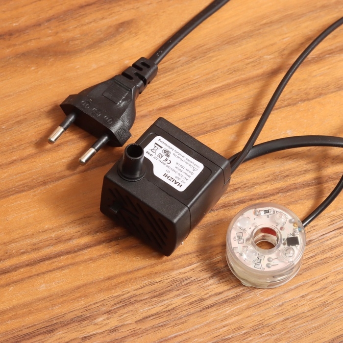 Фонтан Фонтан "Бочки под деревом с мельницей на камнях" 25х15 см (с подсветкой)