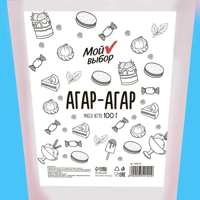 Агар-агар 900 «Мой выбор», 100 г Агар-агар 900 «Мой выбор», 100 г