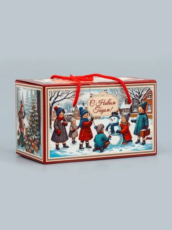 Подарочная новогодняя коробка «Счастливые деньки» , Посылка 20×12×12 см Подарочная новогодняя коробка «Счастливые деньки» , Посылка 20×12×12 см