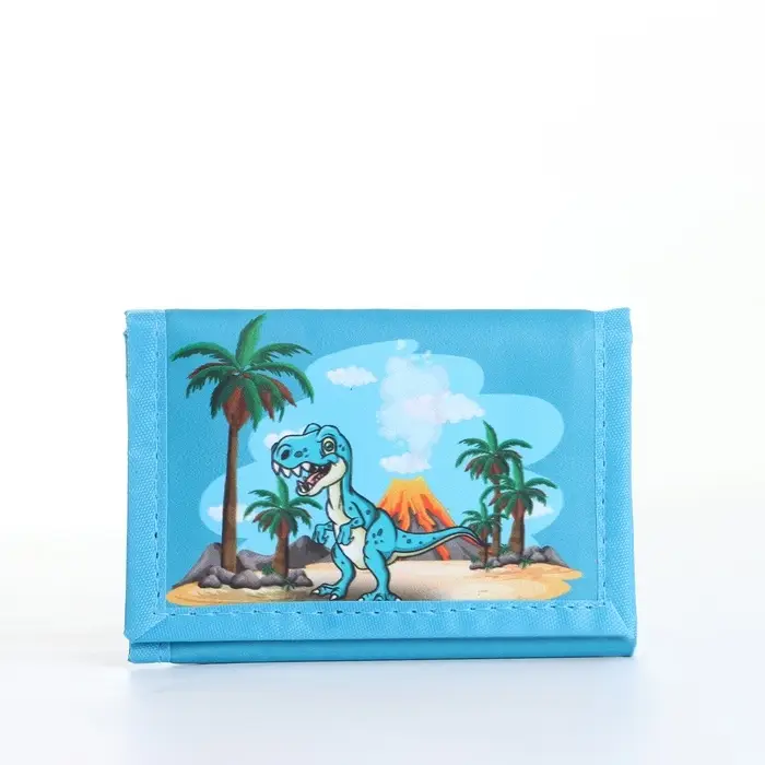 Кошелёк детский &laquo;Динозавр&raquo; Выбражулька, на липучке, голубой