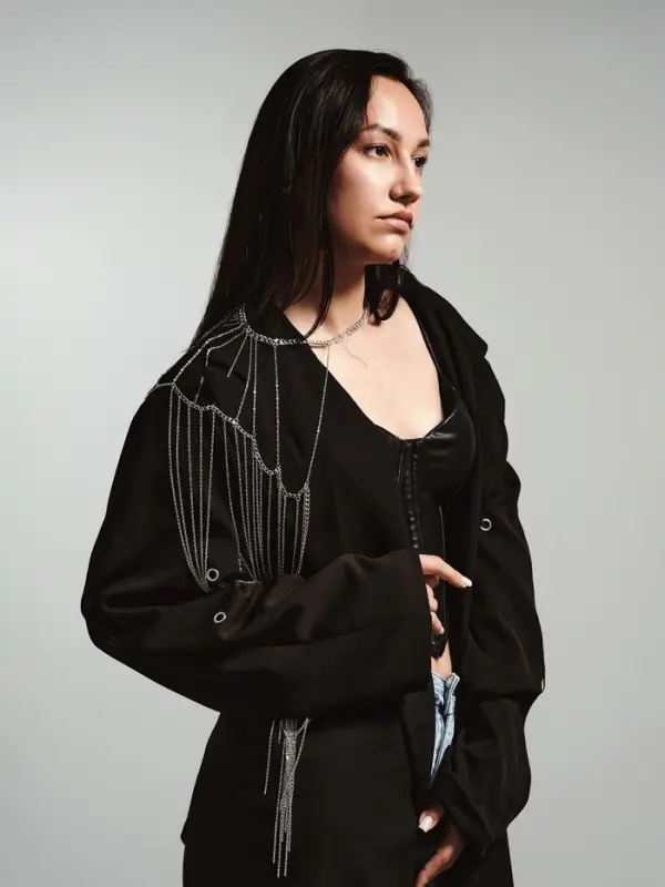 Бодичейн через плечо «Цепочка», цвет серебро Бодичейн через плечо «Цепочка», цвет серебро