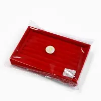 Подставка под кольца QF, 7 полос, 23&times;14&times;3 см, красная