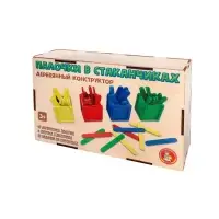 Игра развивающая деревянная "Палочки в стаканчиках" 04565