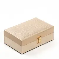 Шкатулка для украшений &laquo;Трещинки&raquo;, 16&times;10&times;5.5 см, кожзам, бежевый перламутр