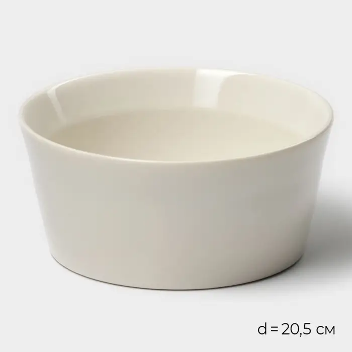 Салатники Magistro Whitewarm, 380/700/1.2 л, d=12/16/20.5 см, набор 3 шт., фарфор, белые