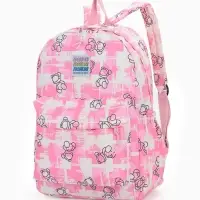 Рюкзак школьный на молнии, с карманами, с принтом, размер 28.5&times;12&times;41 см, розовый