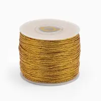 Шнур люрекс на бобине d=1 мм L=90 м, цвет золотой