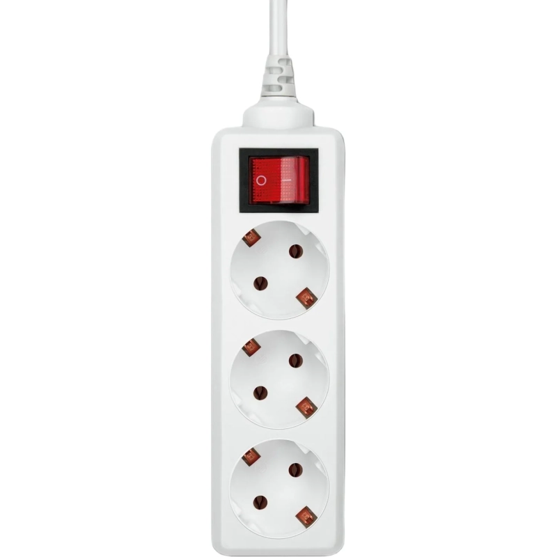 Удлинитель Buro BU-PS3.3/W 3м (3 розетки) белый (пакет ПЭ)