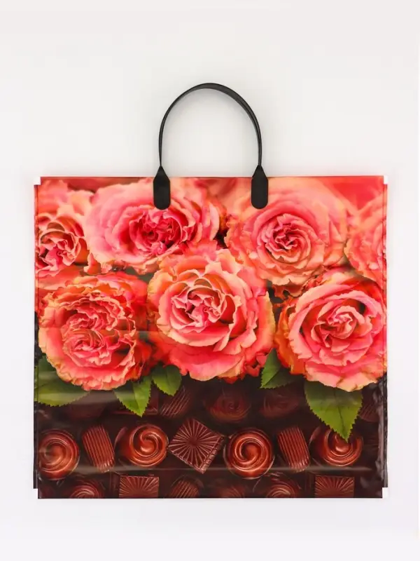 Пакет Пакет "Сладкий аромат", полиэтиленовый с пластиковой ручкой, 37х34 см, 80 мкм