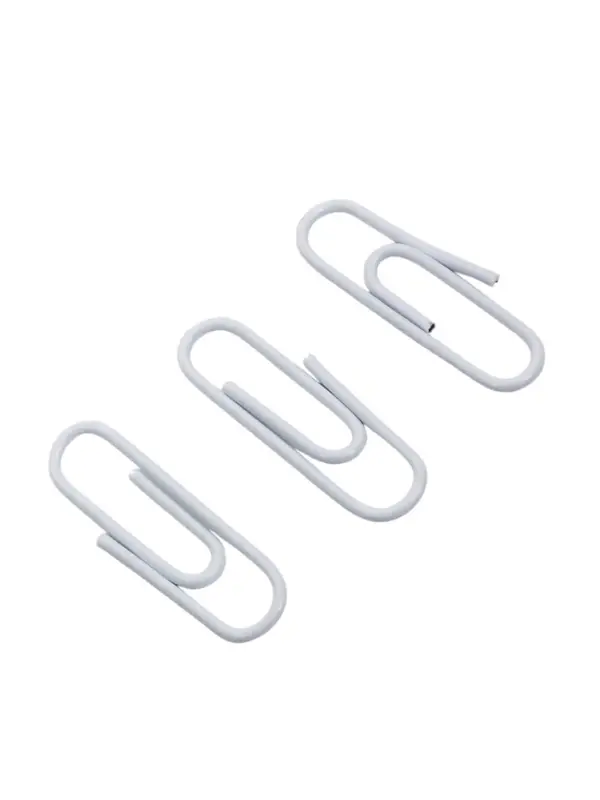 Скрепки 28 мм белые в пластиковой тубе 150 штук, TOP Calligrata