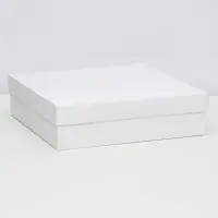 Коробка подарочная складная, упаковка, крышка-дно, белая, 30&times;30&times;8 см