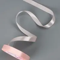 Лента атласная, 12 мм, 23&plusmn;1 м, пастельно-розовая