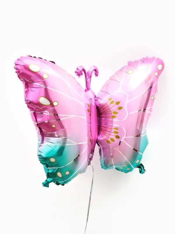 Воздушный шар фольгированный 32" &laquo;Бабочка&raquo; цвет розовый металлик