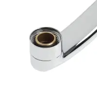 Излив для смесителя ZEIN, 3/4", изогнутый, нерж. сталь, 40 см, аэратор пластик
