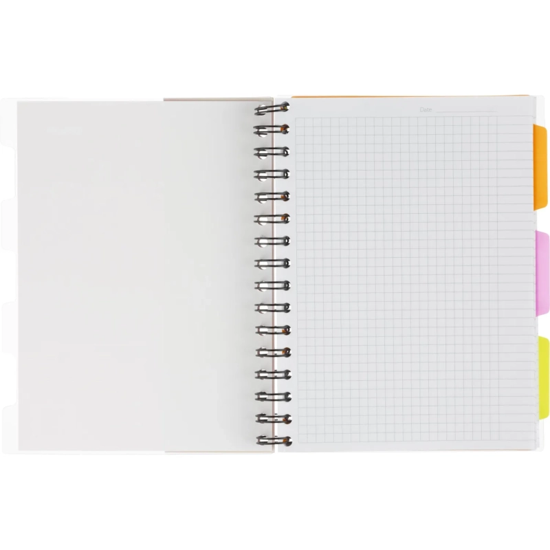 Бизнес-тетрадь 140л,кл,А5,SPIRAL BOOK Розовый,евроспир,обл.пласт,разд.84111