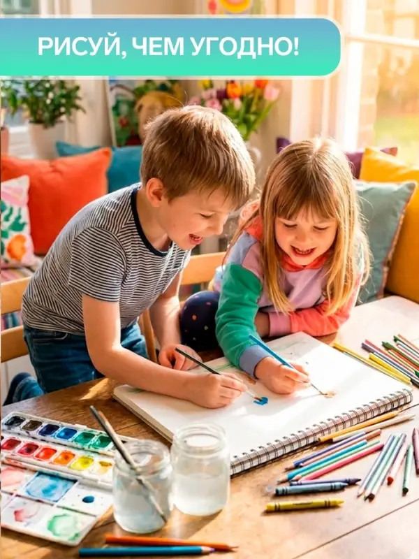 Альбом для рисования Hatber &laquo;Реально крутой Капибара&raquo; А4, 20 листов, на скобе, обложка из мелованного картона, блок офсет, МИКС