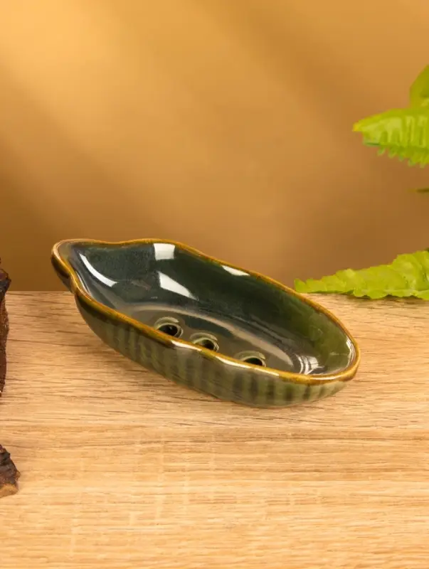 Соусник Соусник "Листочек" керамика, цв. зелёный, 11х4х2,5 см