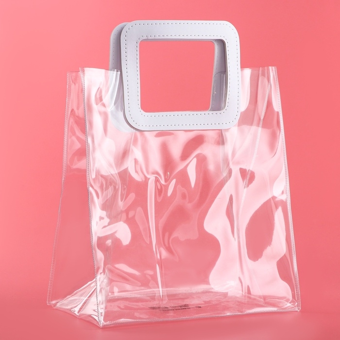 Пакет подарочный из ПВХ, белый, 25 x 28 x 15 см Пакет подарочный из ПВХ, белый, 25 x 28 x 15 см