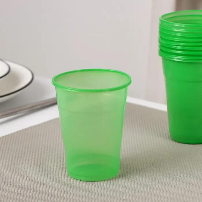 Стаканы одноразовые «Для отдыха», набор 10 шт., 200 мл, пластик, d=7 см, МИКС