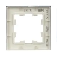 BRITE Рамка 1 пост РУ-1-2-БрБ стекло белый