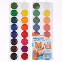 Акварель Calligrata kids 16 цветов, пластик