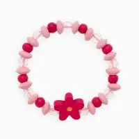 Набор детских украшений Выбражулька &laquo;Цветочки&raquo;, 2 предмета: бусы, браслет d=6 см розовый