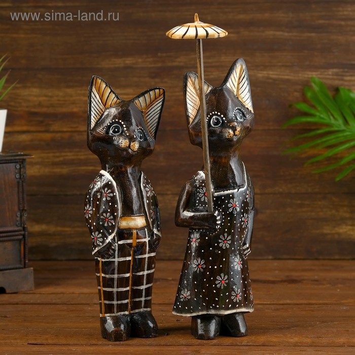 Сувенир дерево Сувенир дерево "Парочка котишек" (набор 2 шт) 30х30х9 см