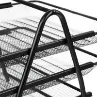 Лоток горизонтальный для бумаг 3секции Attache 295x335x267мм металл черный