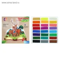 Пластилин &laquo;Луч. ZOO&raquo;, 24 цвета, 360 г