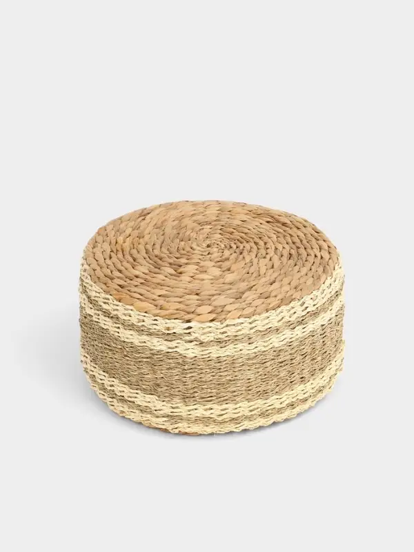 Пуфик, 40&times;40&times;20 см, водный гиацинт, сиграсс