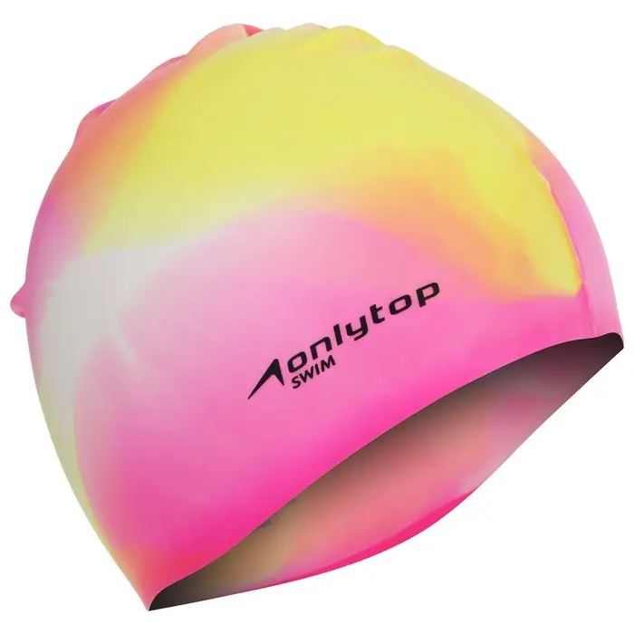 Шапочка для плавания взрослая ONLYTOP Swim, силиконовая, обхват 54-60 см, МИКС