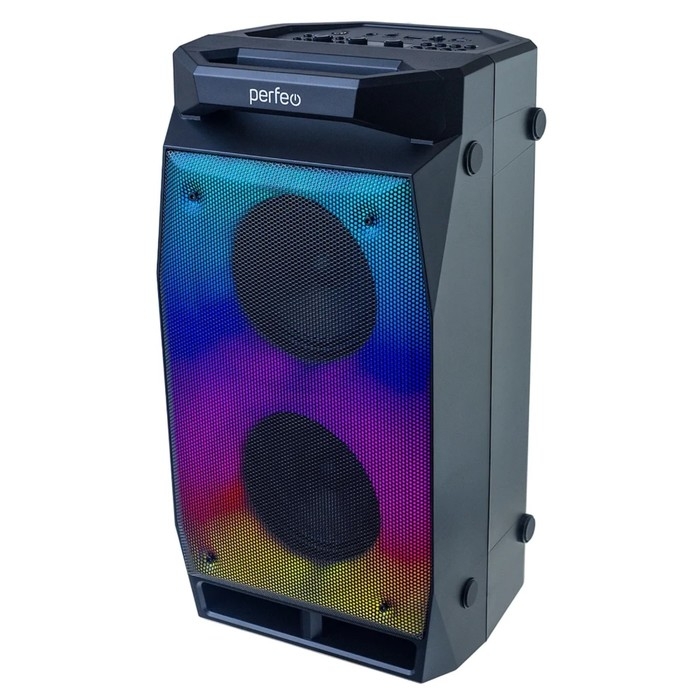 Портативная караоке система Perfeo SPIN, 50 Вт, AUX, USB, SD, BT, 4000 мАч, чёрная Портативная караоке система Perfeo SPIN, 50 Вт, AUX, USB, SD, BT, 4000 мАч, чёрная