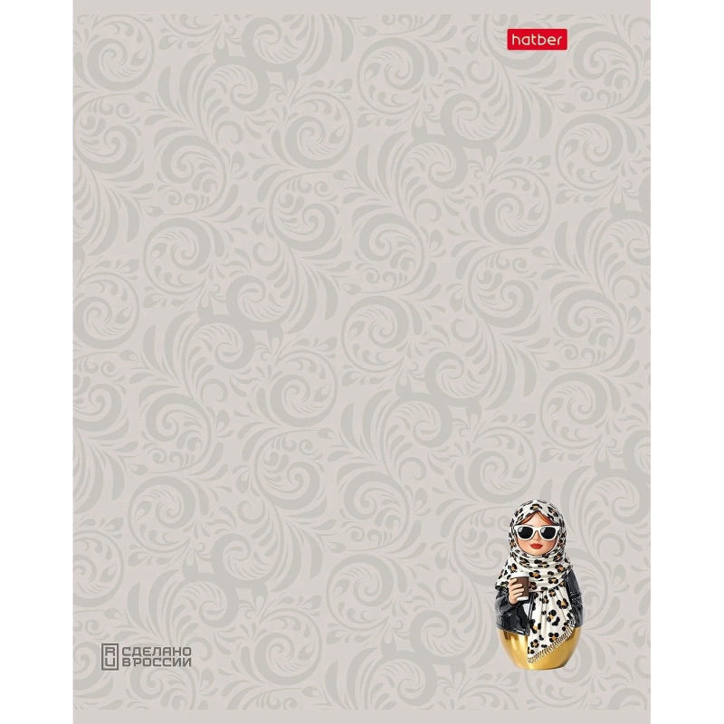 Тетрадь 48л А5ф линия,скоба,мел.карт,ассорт,Матрешки_A LA RUSSE-,095882