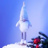 Фигура светодиодная &laquo;Гном в белом&raquo; 55 см, 1 LED, свечение тёплое белое