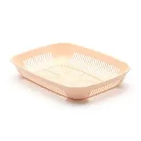 Туалет округлый с сеткой 33.5&times;25&times;6 см, бежево-коричневый