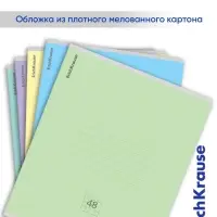 Тетрадь 48 листов в клетку, ErichKrause &laquo;Классика&raquo;, обложка мелованный картон, МИКС