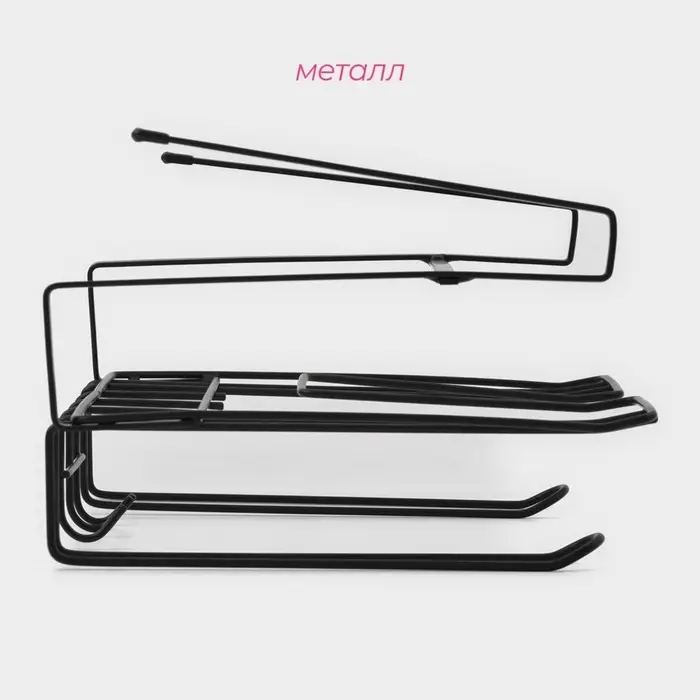 Держатель для кухонных принадлежностей подвесной Доляна, 28.5&times;25.5&times;16 см, чёрный