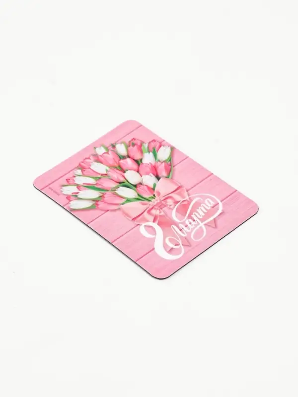 Магнит на холодильник, полимерный &laquo;Тюльпаны. 8 марта&raquo;, 6&times;8 см