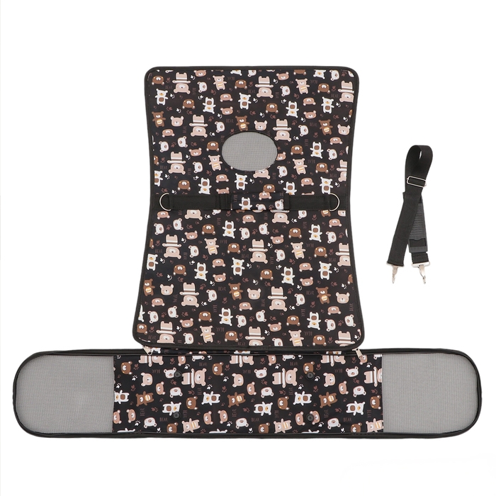 Сумка-переноска каркасная  Сумка-переноска каркасная "Медвежонки", размер L, 53 х 21 х 29 см, чёрный