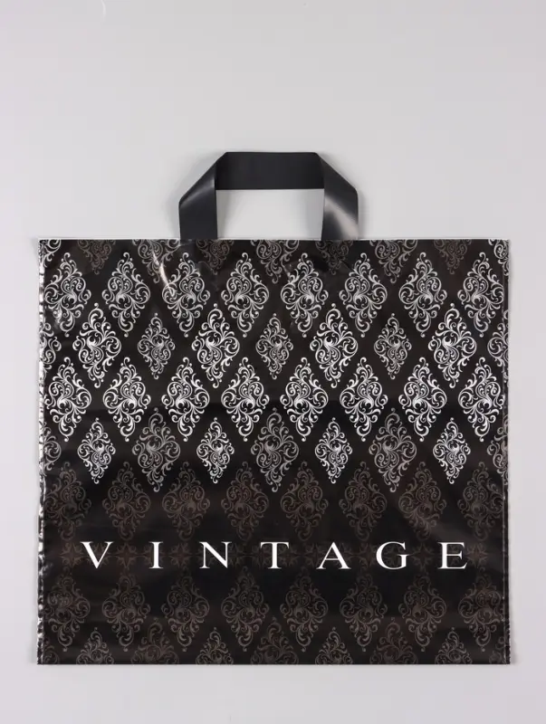 Пакет &laquo;Винтаж&raquo;, полиэтиленовый с петлевой ручкой, 38&times;34 + 3 см, 70 мкм