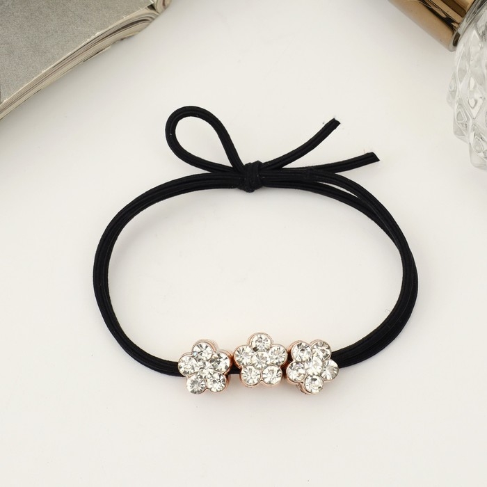 Резинка для волос Резинка для волос "Кэли" цветочки блеск, 5 см