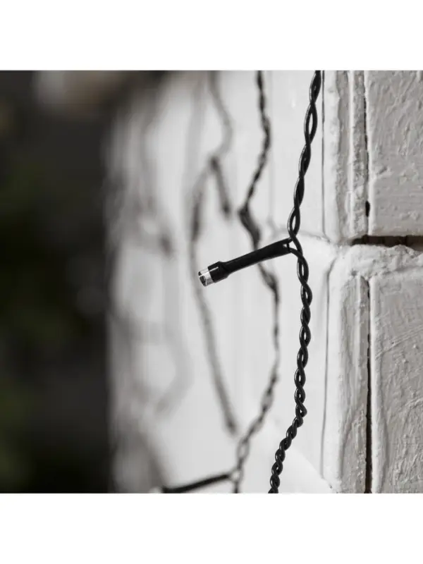 Гирлянда &laquo;Бахрома&raquo; 1.8&times;0.5 м, IP20, тёмная нить, 48 LED, свечение красное, 8 режимов, 220 В