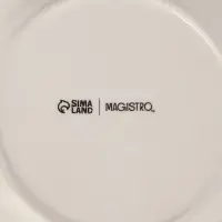 Тарелка пирожковая Magistro &laquo;Этюд&raquo;, d=15 см, керамика, белая